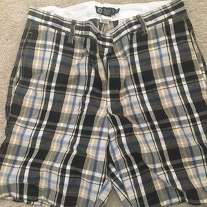 Chaps tan and blue plaid shirts